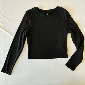 Elegant Black Long Sleeve Women's Top